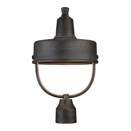 DESIGNERS FOUNTAIN Weathered Pewter Portland-DS One Light Dark Sky Outdoor Post Light 33146-WP
